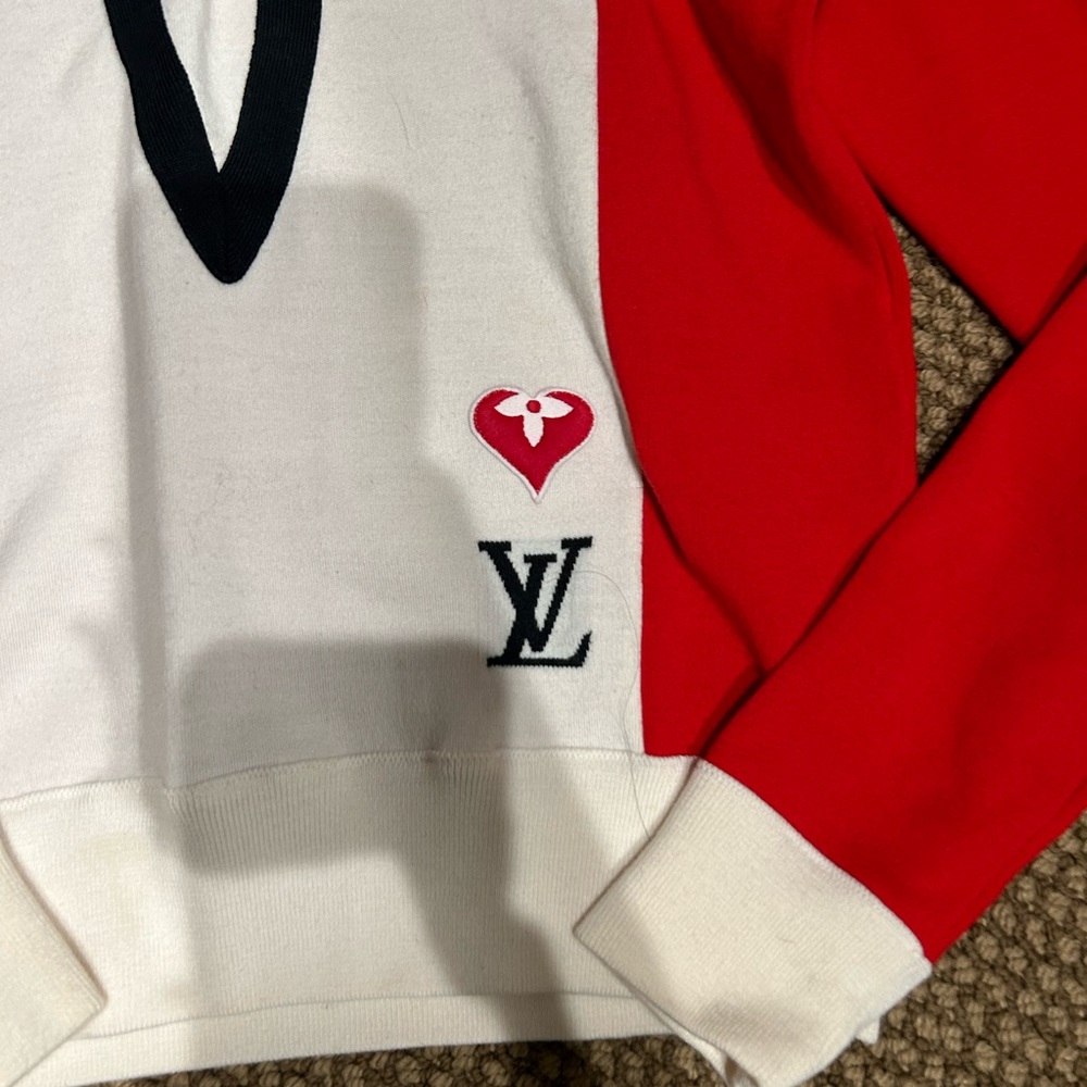 Louis Vuitton Red White Black Track Sweatshirt and Joggers Set - Picture 4 of 7